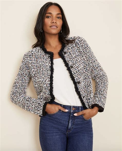 chanel tweed jacket original|Chanel tweed jacket look alike.